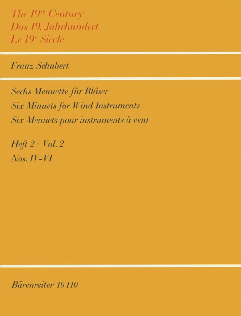 Six Menuets for Winds D 2D